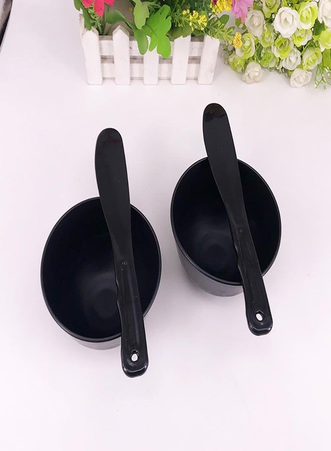 BFLCTTBD 2 Pairs Face Mask Mixing Set Rubber Facial Mixing Bowl And Spatula Skin Care Mixing Tools Esthetician Mixing Bowl Set Black - Image 4